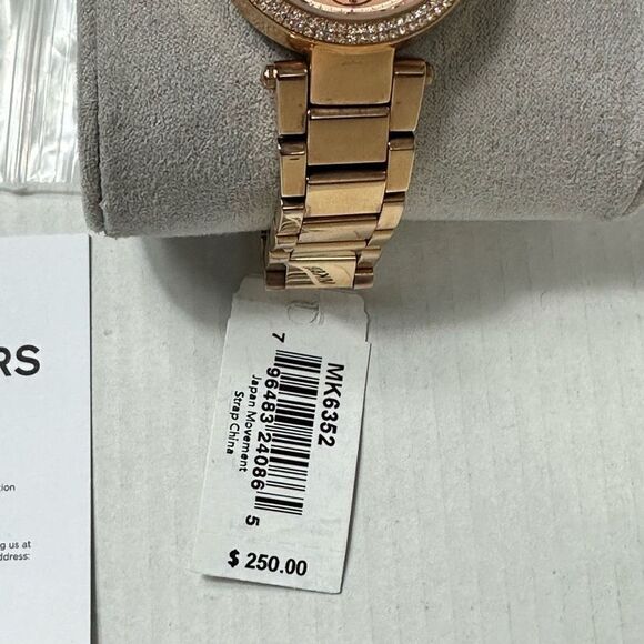 Michael Kors Mini Parker Rose Gold Watch - MK6352 EUC - Battery Replaced -A709 - Picture 9 of 9